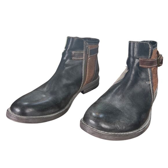 Bed Stu Men’s Johnston Black Brown Leather Chelsea Boot Size US 11.5 main image 4